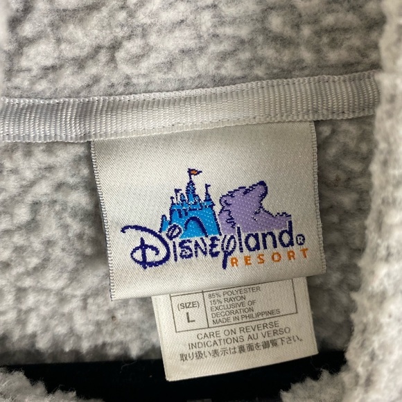 Disneyland Resort Fleece Mickey Mini Mouse Full Zip Cozy Jacket women’s Large - Picture 4 of 15